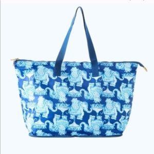 Lilly Pulitzer Joy Ride Elephant Getaway Packable Tote Bag - NWOT